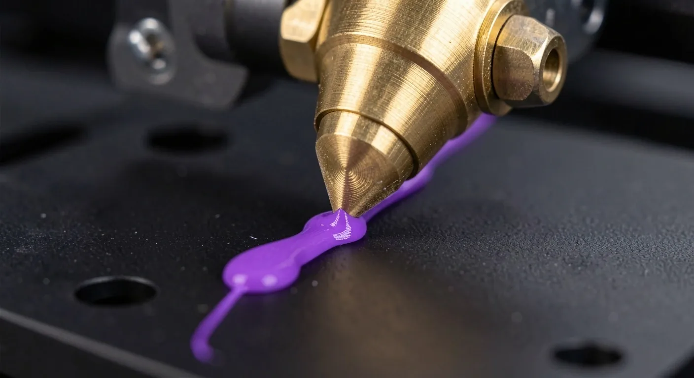 3D yazıcı ekstrüder memesinden filament tabakası