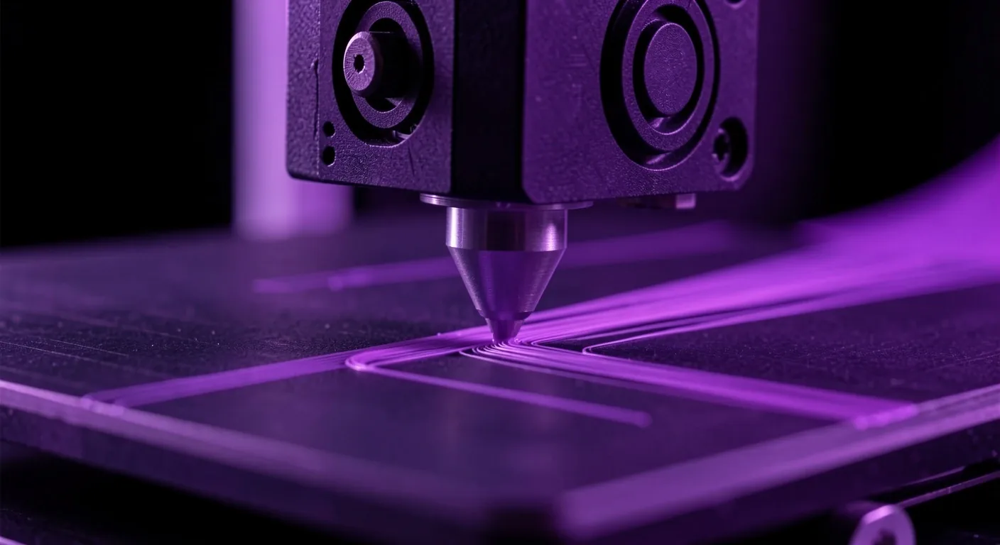3D yazıcı ekstrüder nozül makro çekim