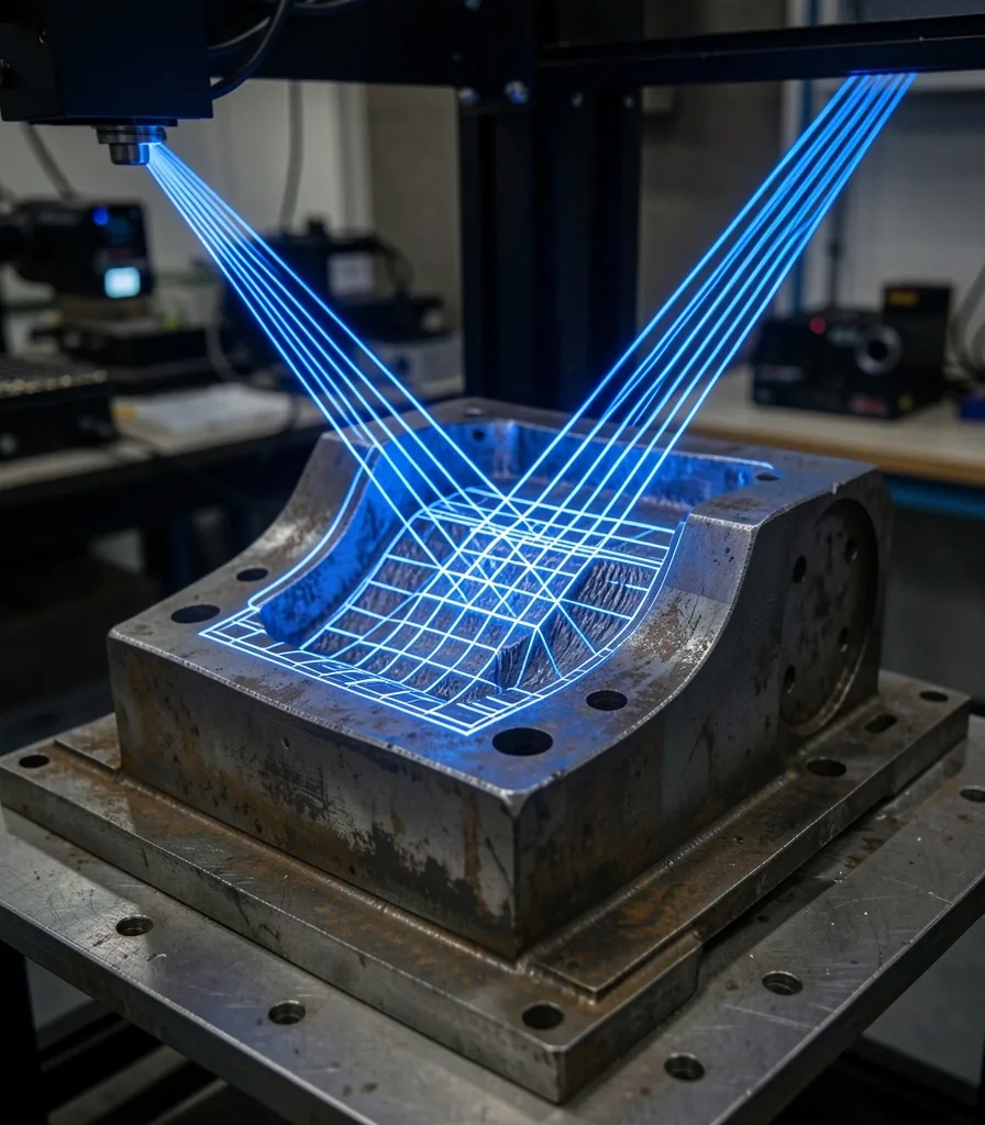 Yapılandırılmış ışık 3D tarayıcı ile türbin kanadı tarama