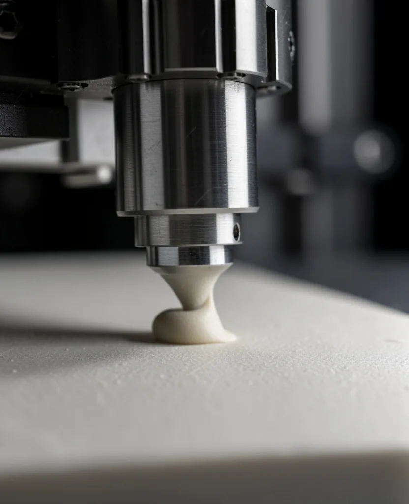 3D yazıcı ekstrüder nozul makro görünümü